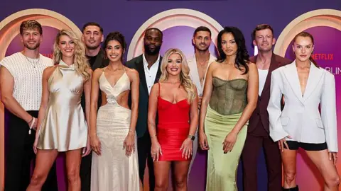 Getty Images  (L to R) Kieran Holmes Darby, Ashleigh Berry, Jed Chouman, Sarover Aujla, Javen Palmer, Bardha Krasniqi, Kaleem Pasha, Katisha Atkinson, William Jervis and Megan Jupp attend a special screening of "Love is Blind: UK" Season 2 at White Rabbit on August 26, 2025 in London, England
