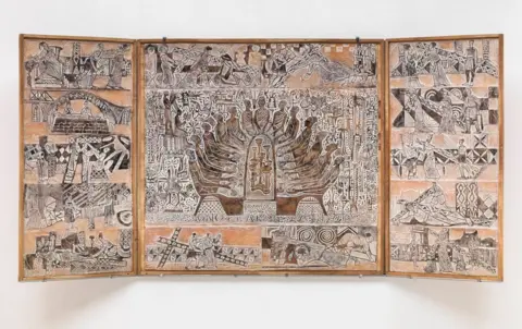 Tate Bruce Onobrakpeya's triptych, The Last Supper 1981