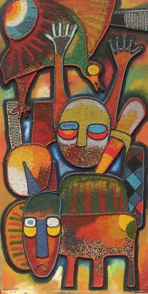 Jimoh Buraimoh / Kavita Chellaram Jimoh Buraimoh, Figural Abstract, 1973. 