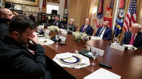 Reuters Zelensky at the White House meeting with Trump
