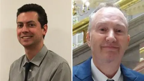 Kent County Council images of the two councillors, Bill Barrett and Robert Ford 