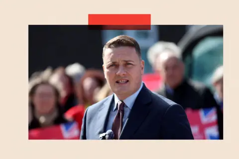 Getty Images A close up shot of Wes Streeting
