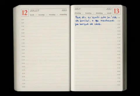 Marina Freixa Mariona's diary open on the entry page for 13th July