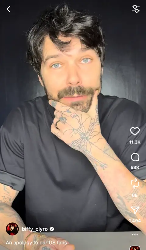 Biffy Clyro / Instagram Simon Neil Instagram video screenshot