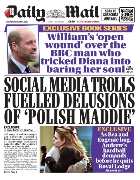 "Social media trolls fuelled delusions of 'polish maddie'," reads the headline on the front page of the Daily Mail