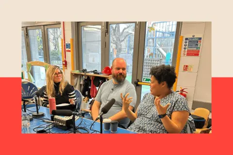 The Today Programme Three people sit talking at a table