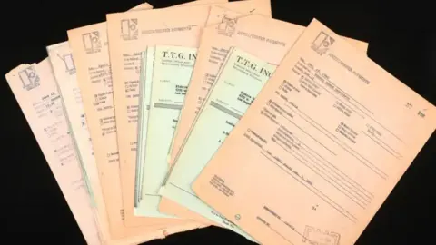 Ewbank's Various royalty payment statements from Elektra Records to rock group The Doors. 