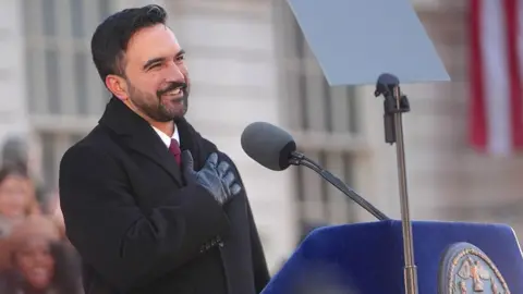 Getty Images Zohran Mamdani at his inauguration
